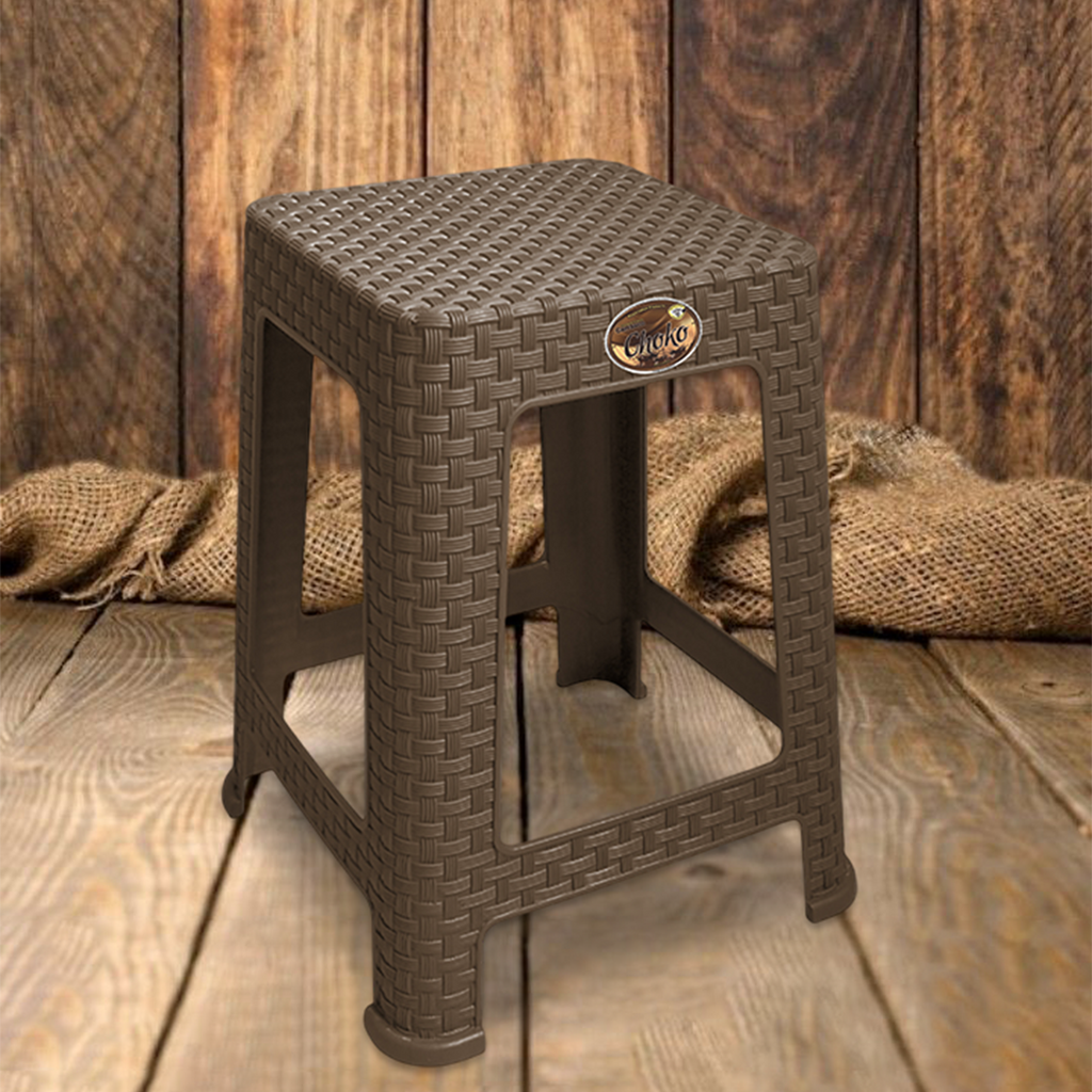 Square Rattan Stool - Economical