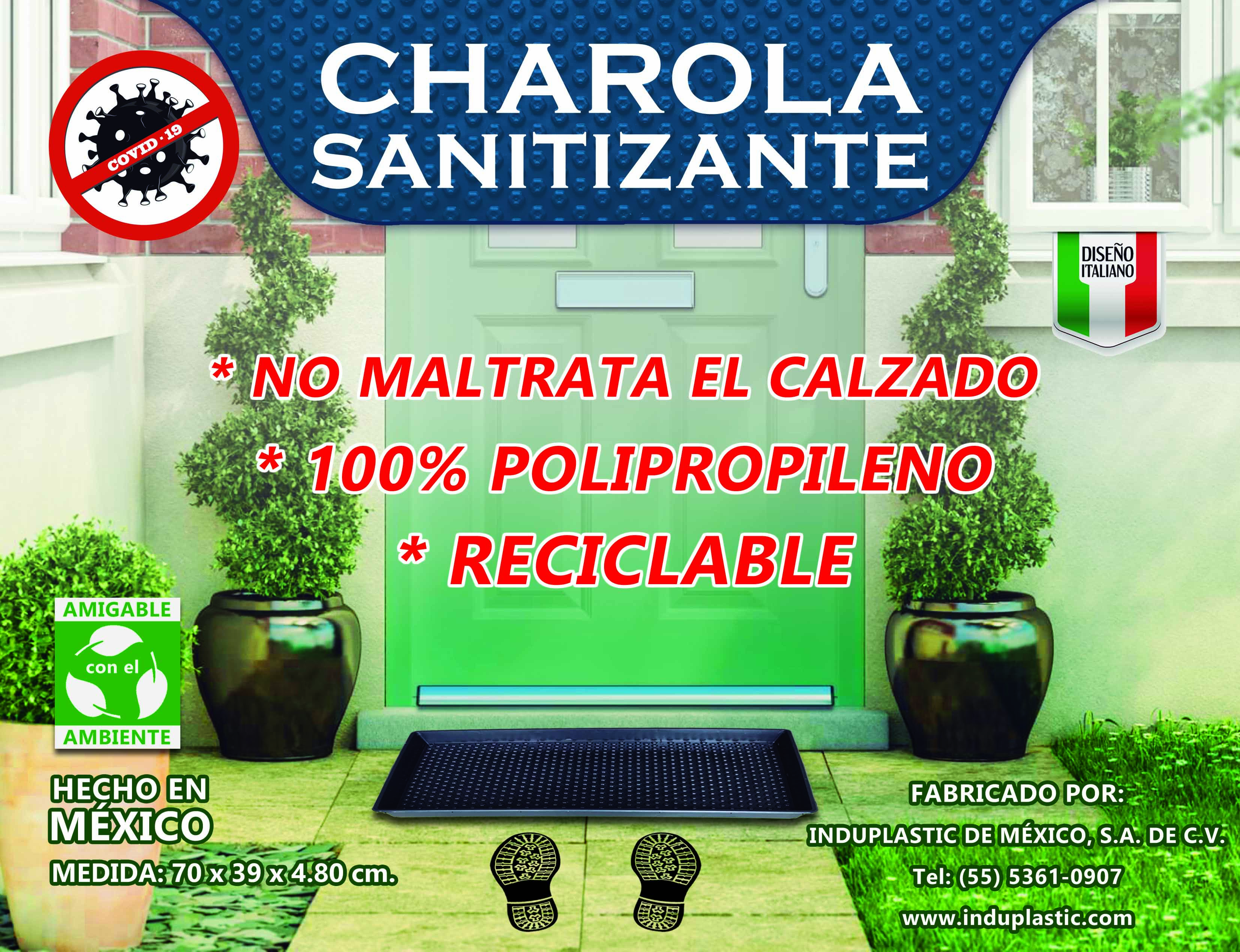 Charolas Sanitizantes COVID-19 en Induplastic de México S.A. de C.V.